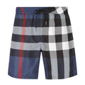 Burberry Checked Drawstring Swim Shorts Blue