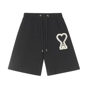 Ami Shorts Black Logo Black