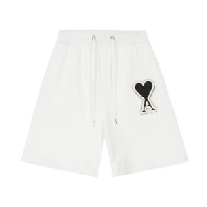 Ami Shorts White Logo Black