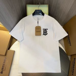 Burberry Tee White Logo Black