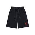 Ami Shorts Black Logo red