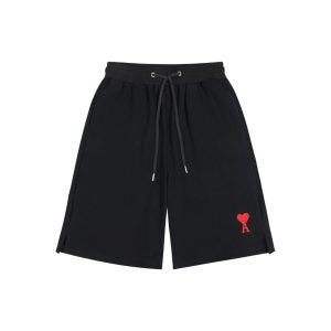 Ami Shorts Black Logo red