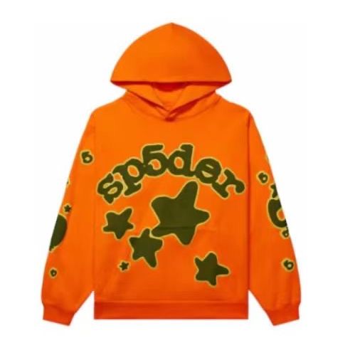 Sp5der Beluga Hoodie Orange/Green