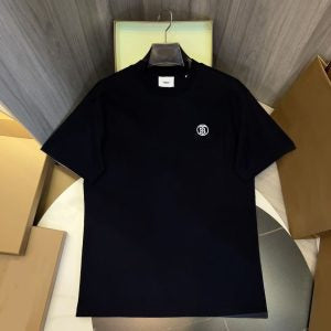 Burberry Tee Black Logo Custom