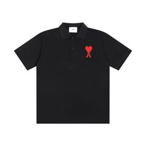 Ami Polo Black Logo Red