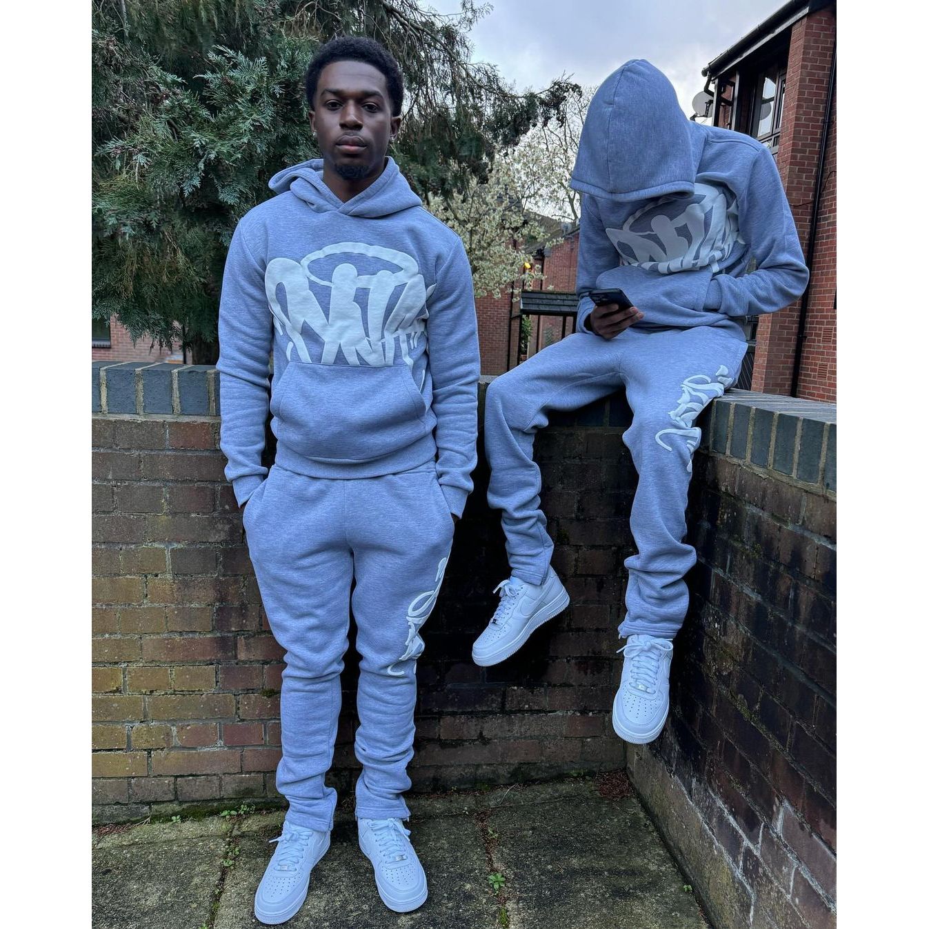 SYNAWORLD TEAM SYNA TRACKSUIT - MARL GREY/WHITE