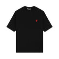 Ami Tee Black Logo Red