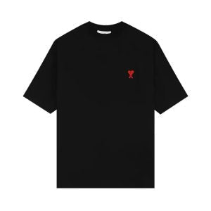 Ami Tee Black Logo Red