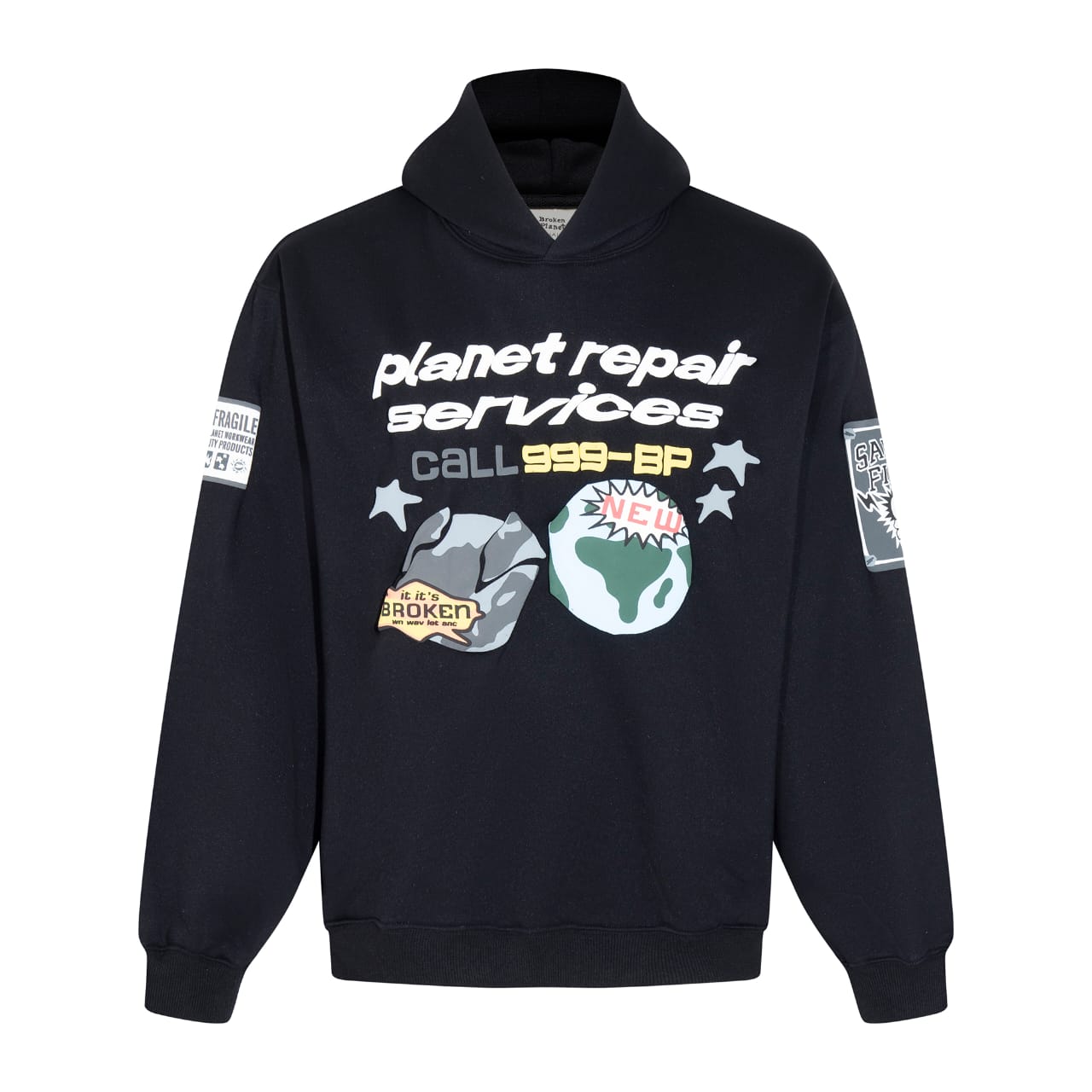 Broken Planet "Planet Repair Services" Hoodie Black