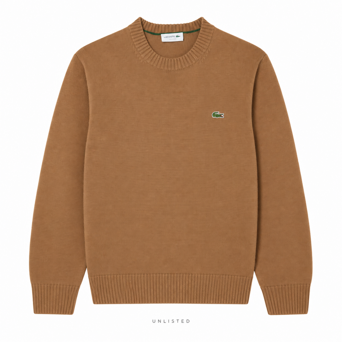 Lacoste Crew Neck Sweater - Camel Brown