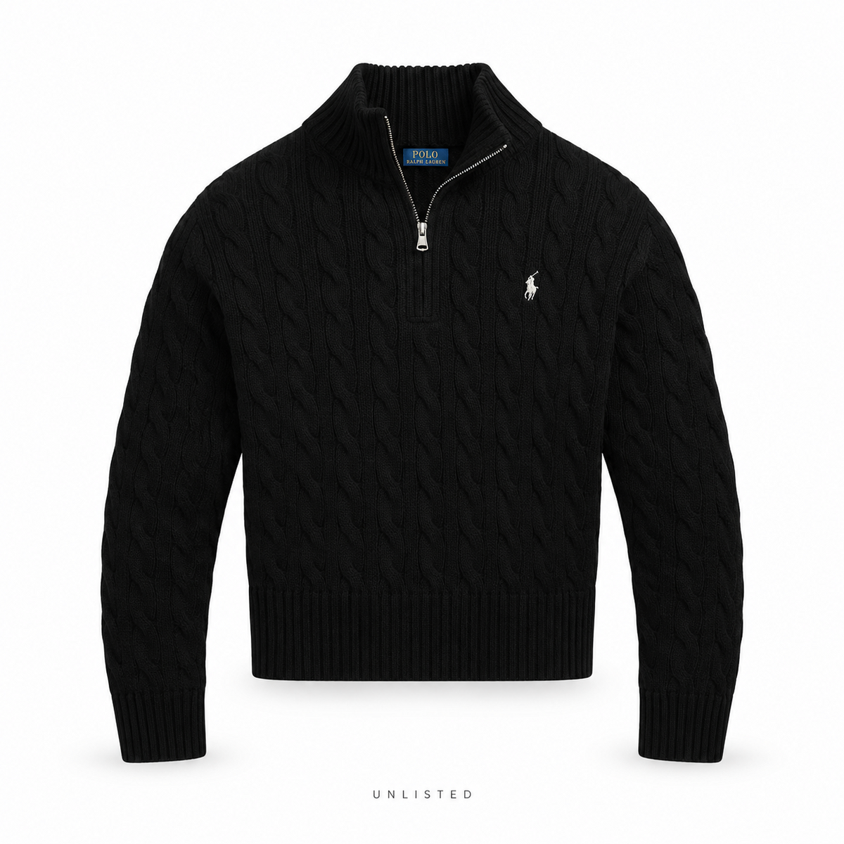 Ralph Lauren Knitted Black Quarter Zip