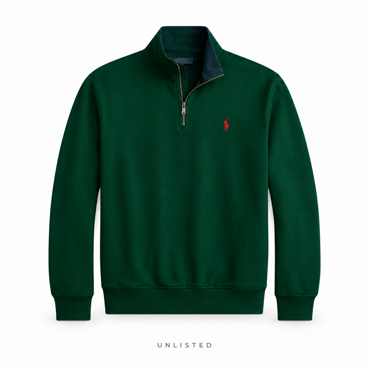 Ralph Lauren Knitted Forest Green Quarter Zip