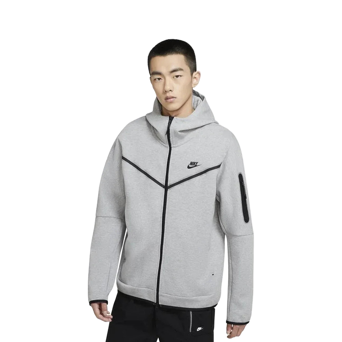 Nike Tech Fleece Grey Hoodie - remove_bg