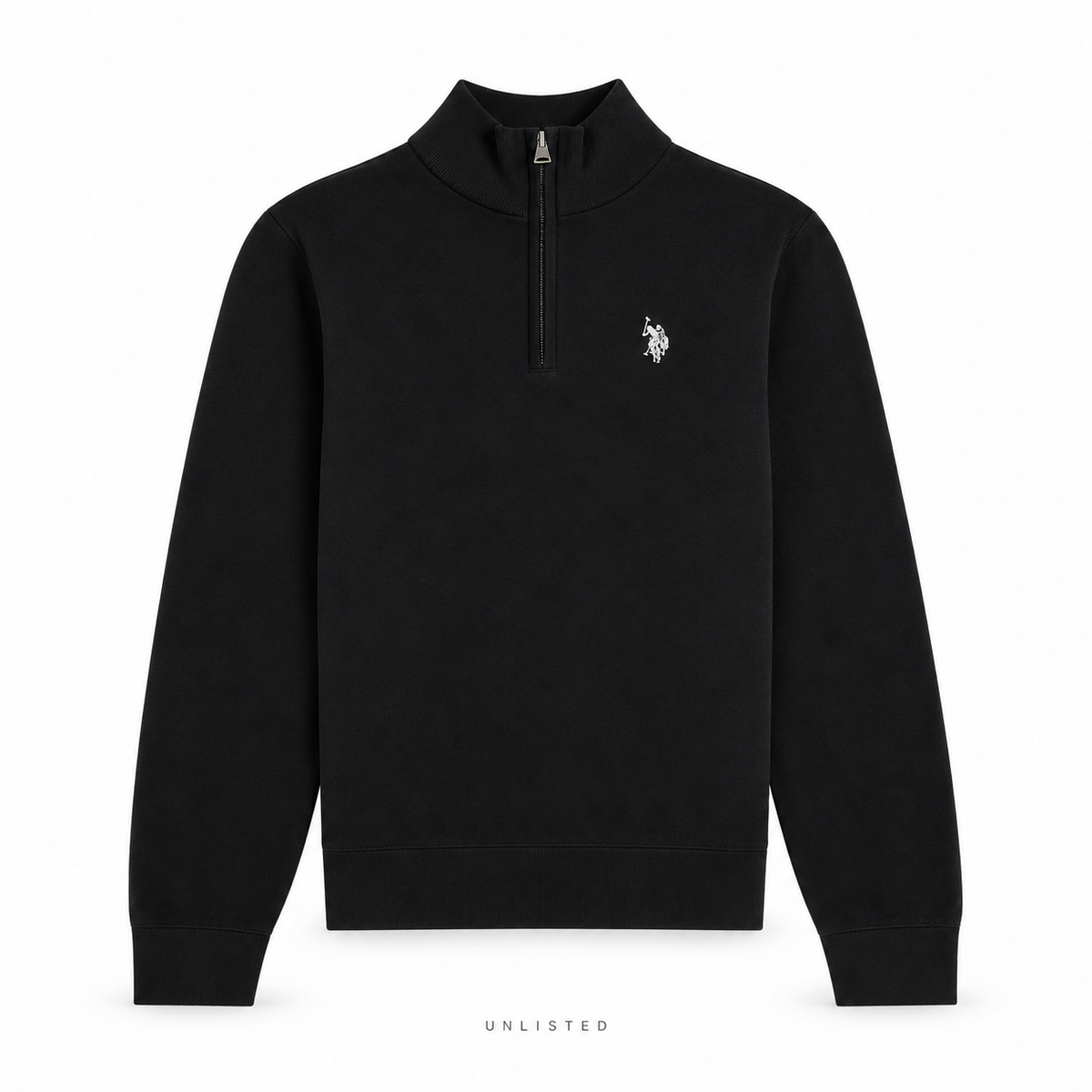 U.S. Polo Assn. Knitted Black Quarter Zip